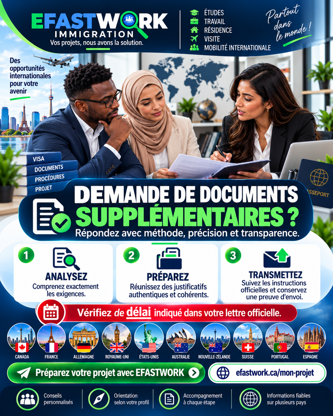 🚨 Demande de documents supplémentaires : comment réagir pendant le traitement de votre visa ?