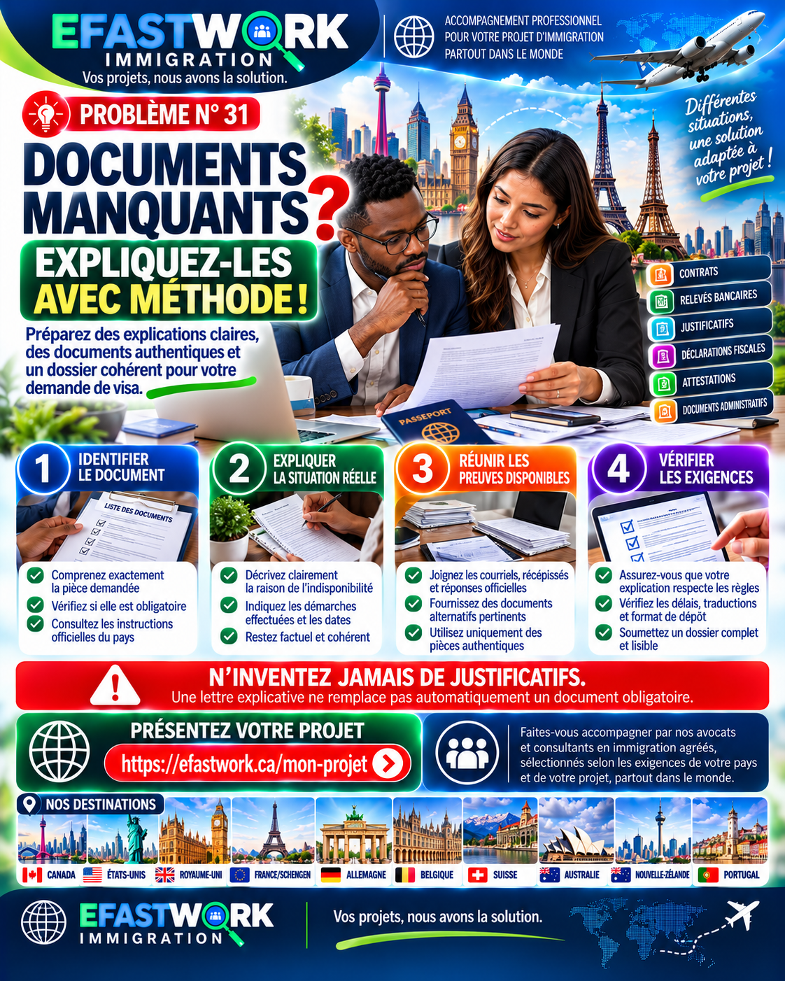 📄 Immigration : comment justifier l’impossibilité d’obtenir certains documents dans un dossier de visa ?