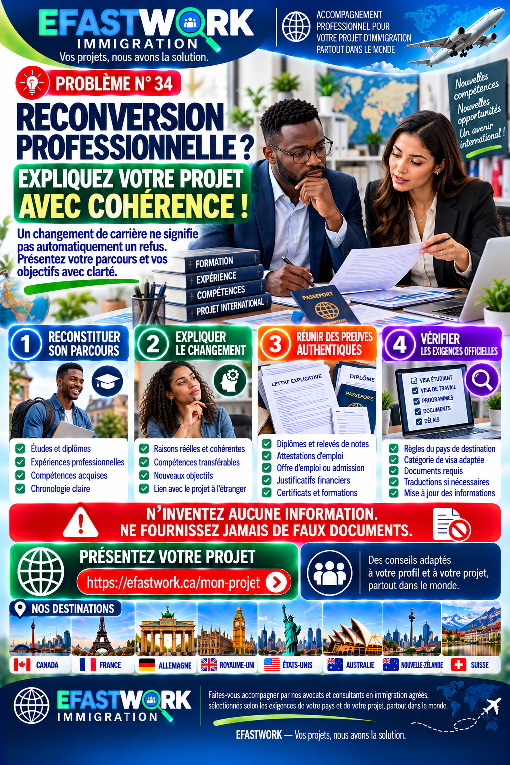 🌍 Immigration : comment justifier un changement de carrière ou une reconversion professionnelle dans une demande de visa ?